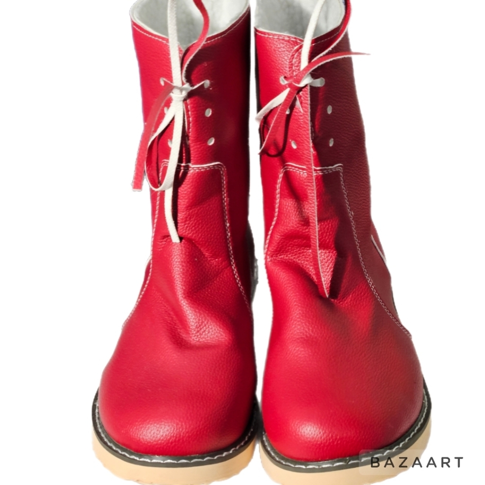 Costume Boots Size 7.5 / Cosplay Costume / Red Costume Boots / Halloween Costume - Picture 3 of 8